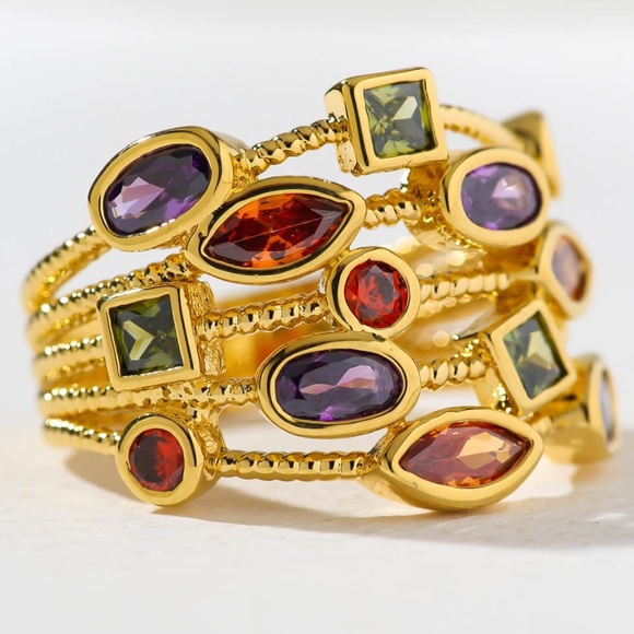 New Vanessa Mooney THE GEMSTONE RING - Picture 3 of 8